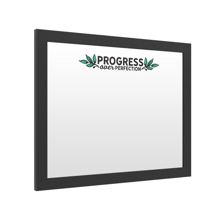 Dry Erase 16 x 20 Marker Board with Printed Artwork - Progress Over Perfection White Board - Ready to Hang Image 2