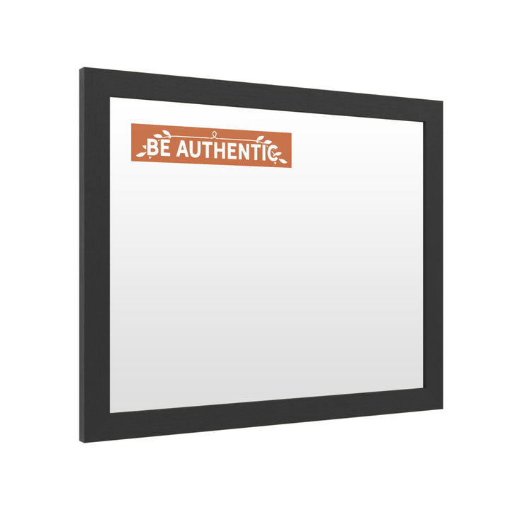 Dry Erase 16 x 20 Marker Board with Printed Artwork - Be Authentic Orange White Board - Ready to Hang Image 2