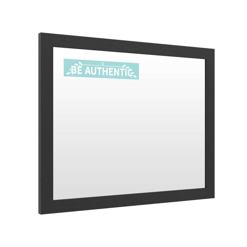 Dry Erase 16 x 20 Marker Board with Printed Artwork - Be Authentic Blue White Board - Ready to Hang Image 2