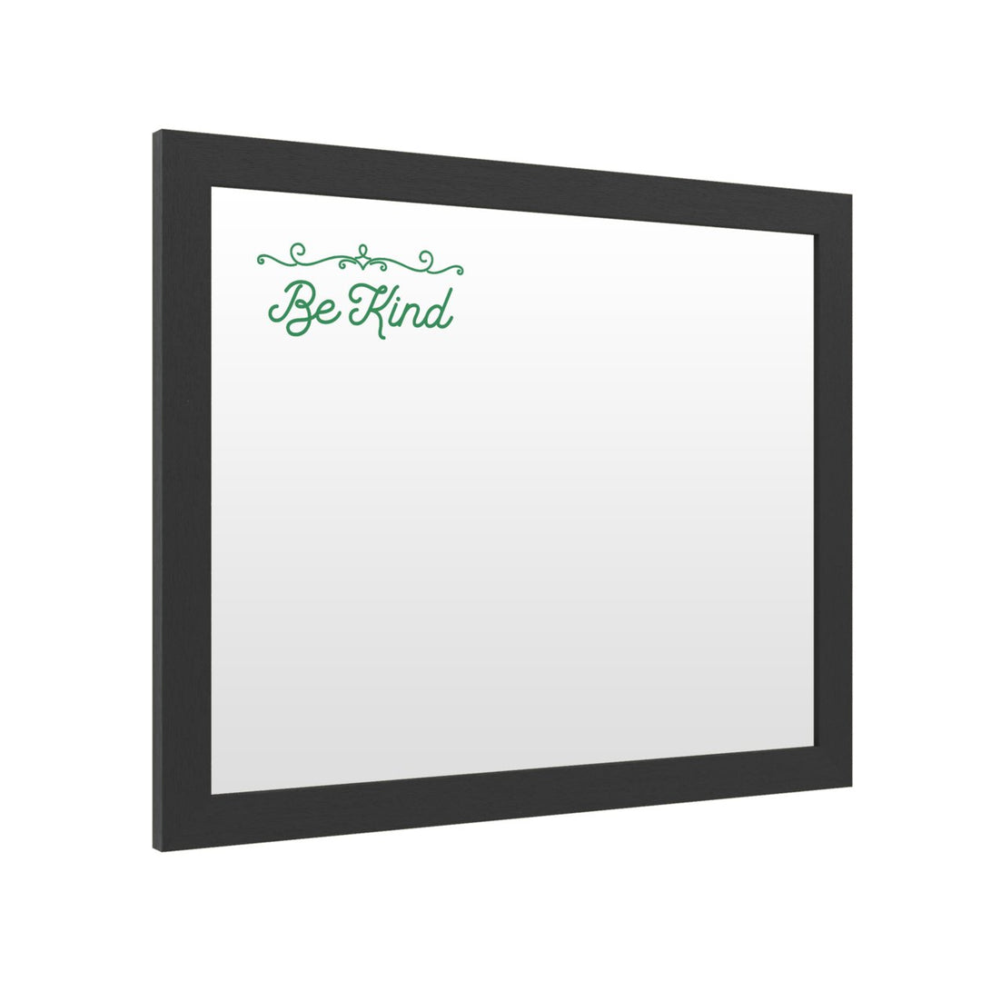 Dry Erase 16 x 20 Marker Board with Printed Artwork - Be Kind Script Green White Board - Ready to Hang Image 2