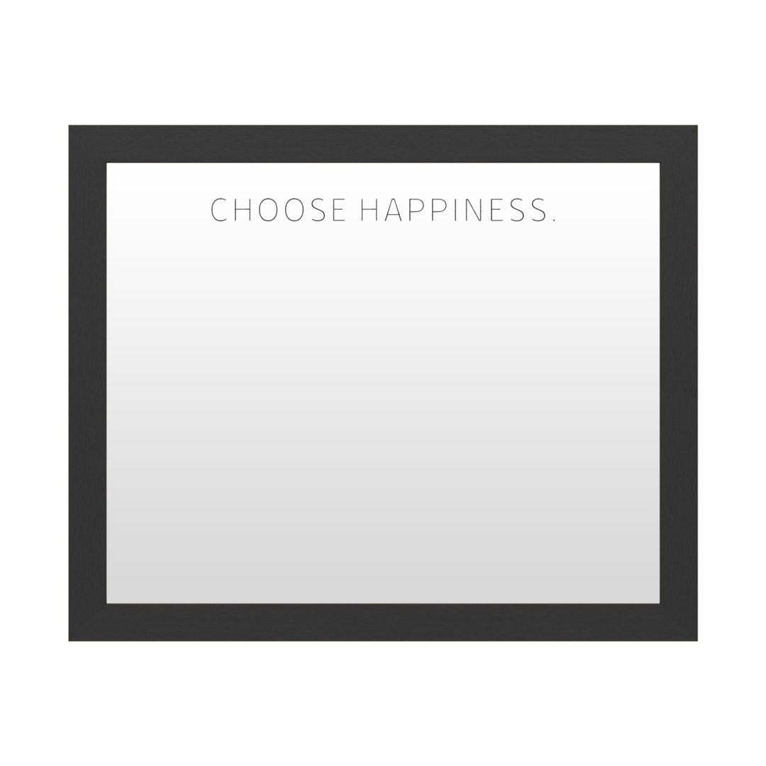 Dry Erase 16 x 20 Marker Board with Printed Artwork - Choose Happiness White Board - Ready to Hang Image 1