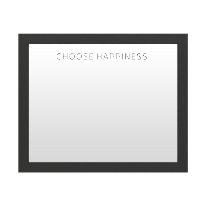 Dry Erase 16 x 20 Marker Board with Printed Artwork - Choose Happiness White Board - Ready to Hang Image 1