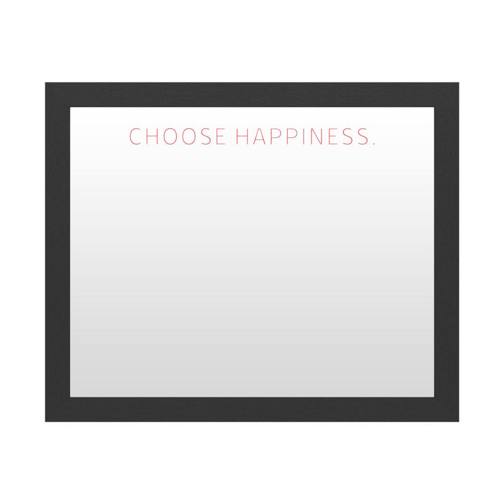 Dry Erase 16 x 20 Marker Board with Printed Artwork - Choose Happiness 2 White Board - Ready to Hang Image 1