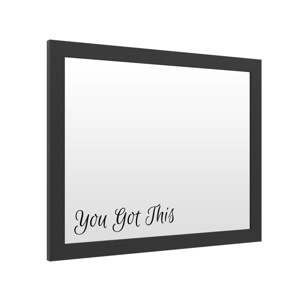 Dry Erase 16 x 20 Marker Board  with Printed Artwork - You Got This White Board - Ready to Hang Image 2