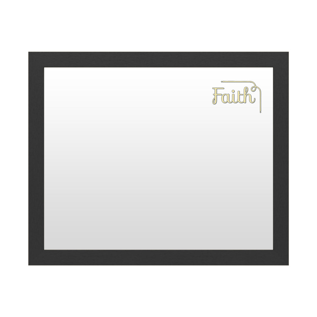 Dry Erase 16 x 20 Marker Board with Printed Artwork - Faith Script White Board - Ready to Hang Image 1