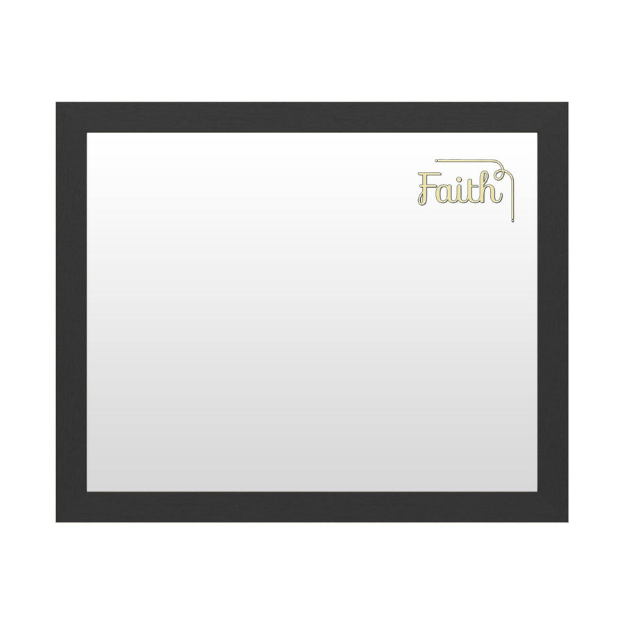 Dry Erase 16 x 20 Marker Board  with Printed Artwork - Faith Script White Board - Ready to Hang Image 1