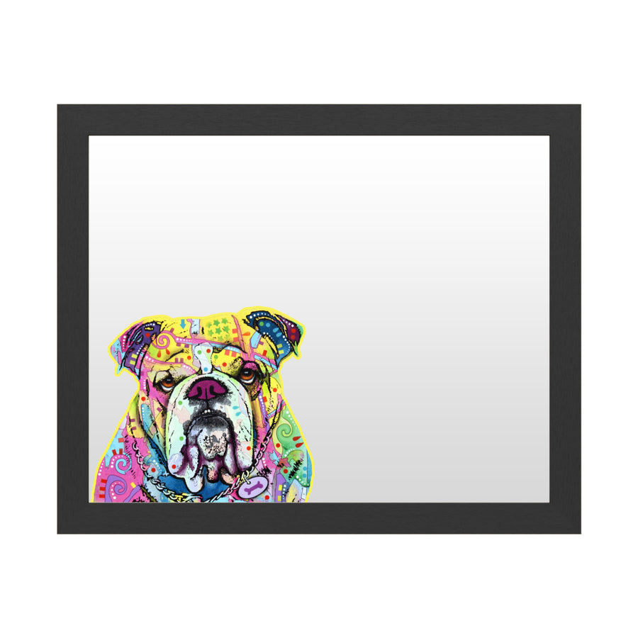 Dry Erase 16 x 20 Marker Board with Printed Artwork - Dean Russo The Bulldog White Board - Ready to Hang Image 1