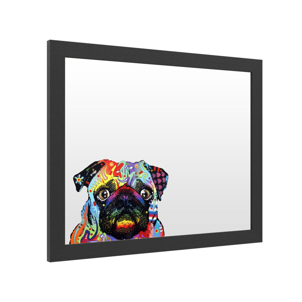 Dry Erase 16 x 20 Marker Board with Printed Artwork - Dean Russo Pug White Board - Ready to Hang Image 2