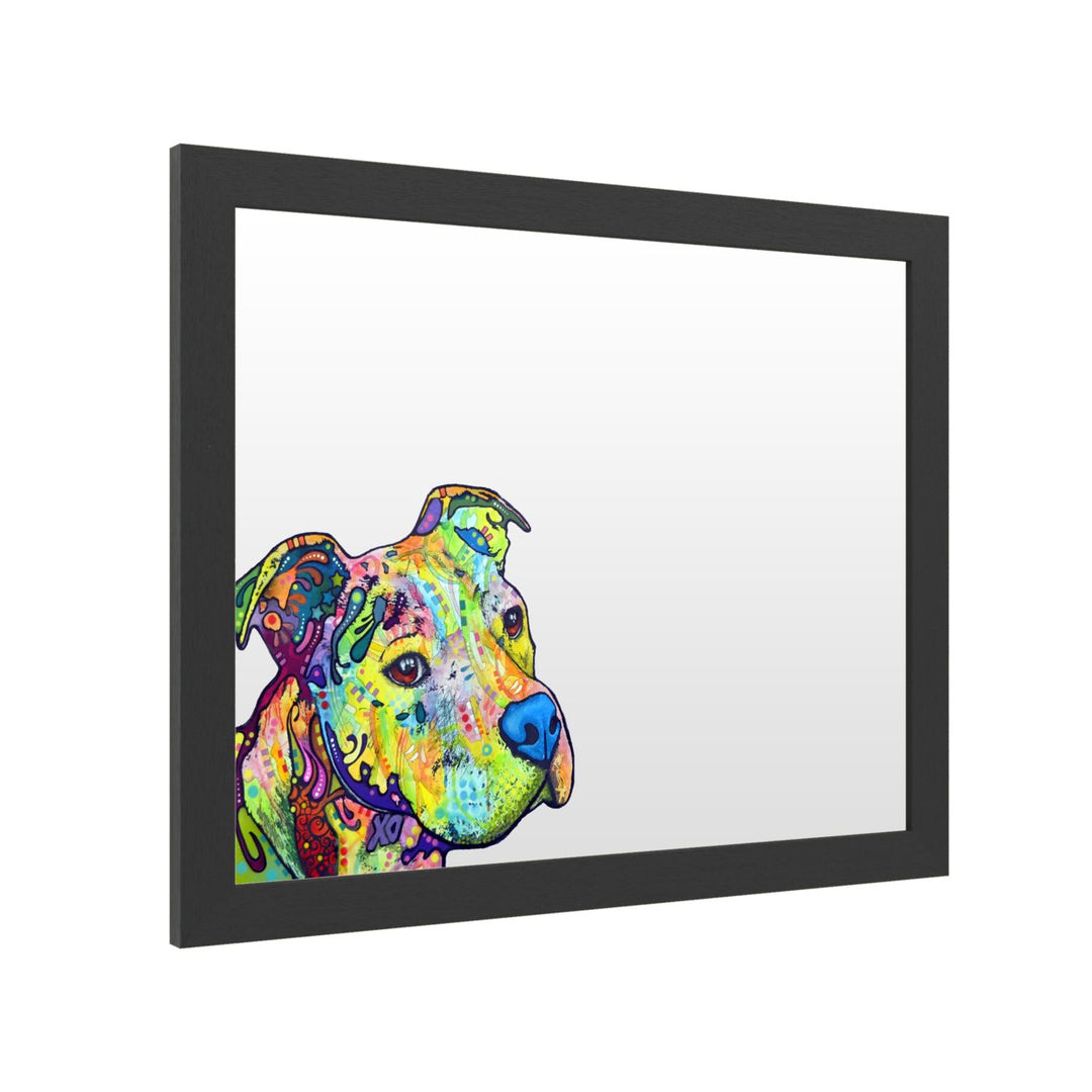 Dry Erase 16 x 20 Marker Board with Printed Artwork - Dean Russo Thoughtful Pitbull III White Board - Ready to Hang Image 2