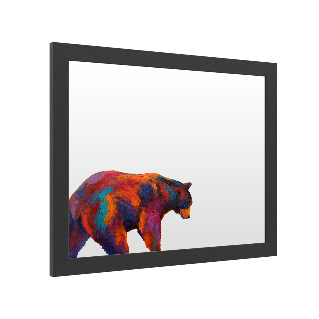 Dry Erase 16 x 20 Marker Board with Printed Artwork - Marion Rose Daily Rounds Black Bear White Board - Ready to Hang Image 2