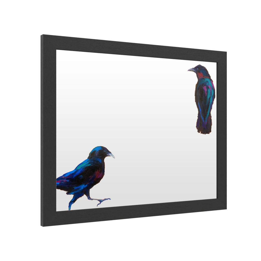 Dry Erase 16 x 20 Marker Board with Printed Artwork - Marion Rose Crows 9 White Board - Ready to Hang Image 2