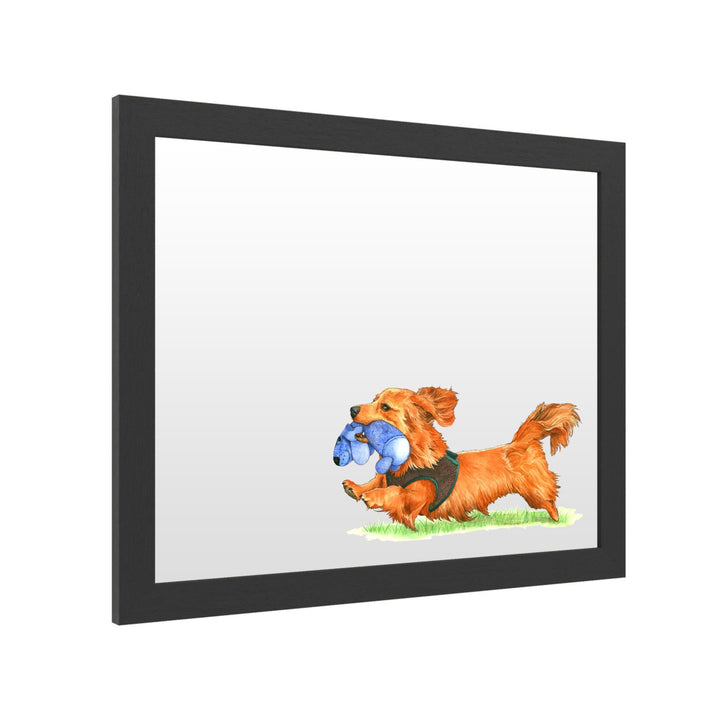 Dry Erase 16 x 20 Marker Board with Printed Artwork - Wendy Edelson Dachshund Dog White Board - Ready to Hang Image 2