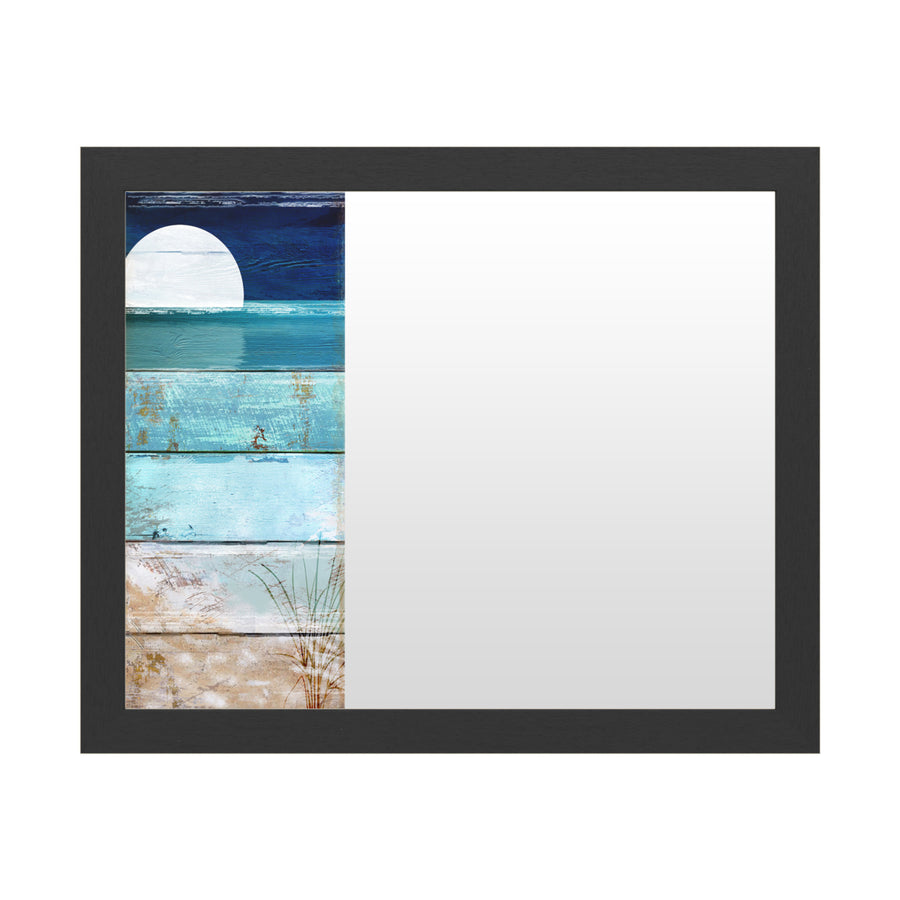 Dry Erase 16 x 20 Marker Board  with Printed Artwork - Color Bakery Beach Moonrise I White Board - Ready to Hang Image 1