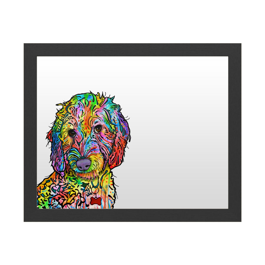 Dry Erase 16 x 20 Marker Board  with Printed Artwork - Dean Russo Sweet Poodle White Board - Ready to Hang Image 1