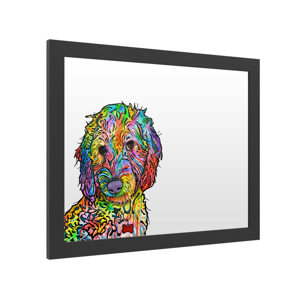 Dry Erase 16 x 20 Marker Board  with Printed Artwork - Dean Russo Sweet Poodle White Board - Ready to Hang Image 2