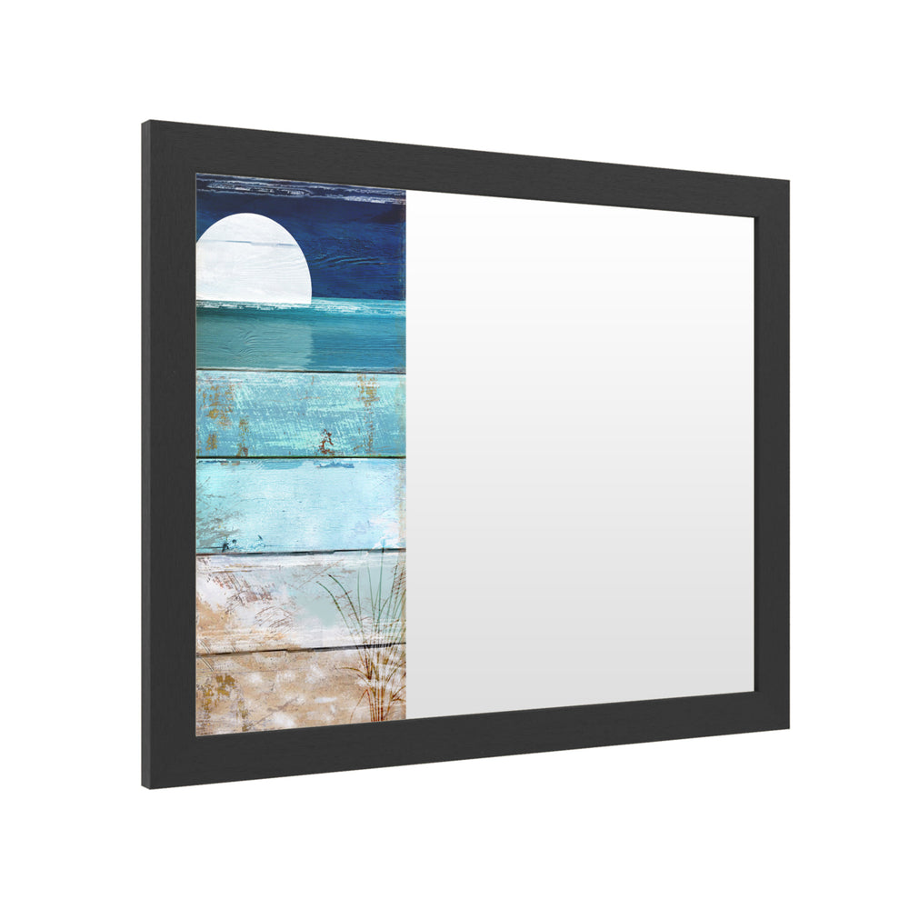 Dry Erase 16 x 20 Marker Board  with Printed Artwork - Color Bakery Beach Moonrise I White Board - Ready to Hang Image 2