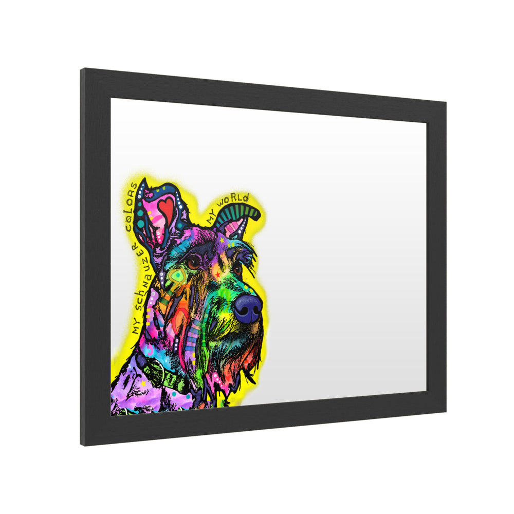 Dry Erase 16 x 20 Marker Board  with Printed Artwork - Dean Russo My Schnauzer White Board - Ready to Hang Image 2
