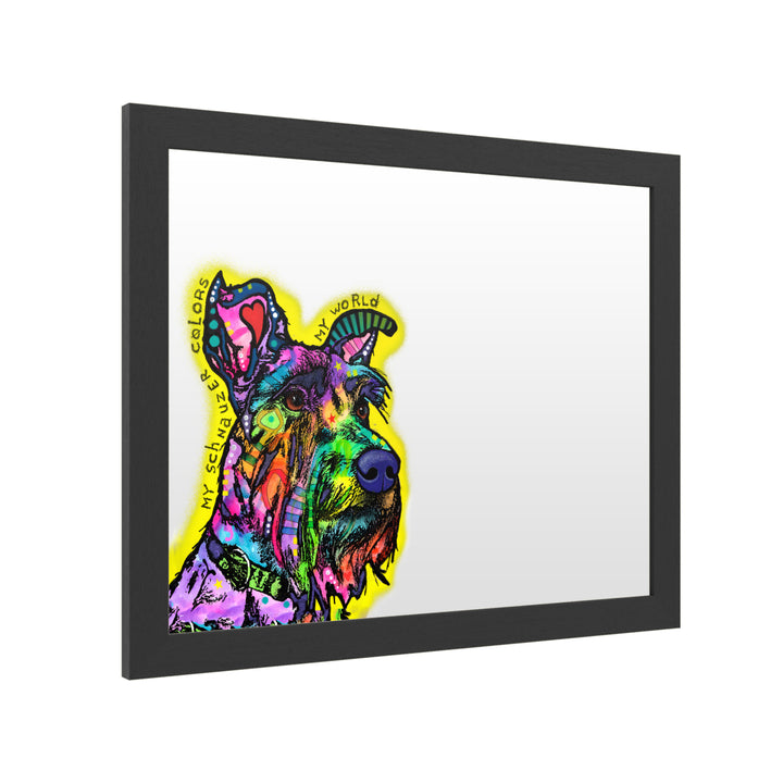 Dry Erase 16 x 20 Marker Board with Printed Artwork - Dean Russo My Schnauzer White Board - Ready to Hang Image 2