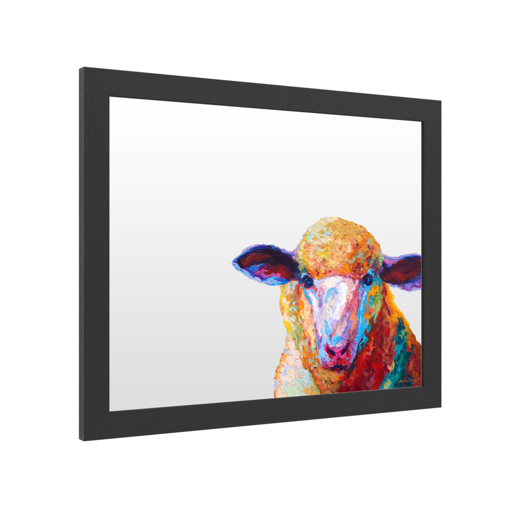 Dry Erase 16 x 20 Marker Board  with Printed Artwork - Marion Rose Dorset Ewe White Board - Ready to Hang Image 2
