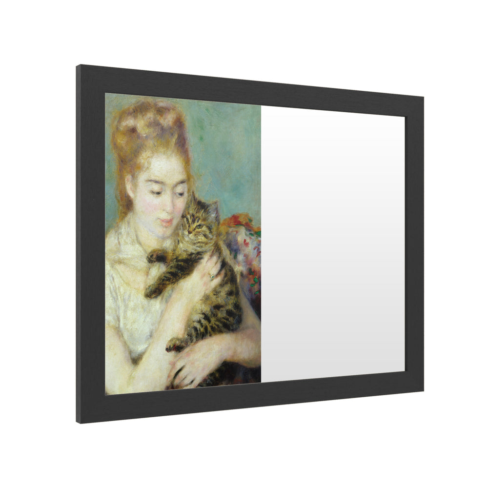 Dry Erase 16 x 20 Marker Board  with Printed Artwork - Pierre Renoir Woman With a Cat 1875 White Board - Ready to Hang Image 2