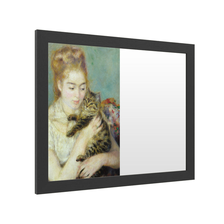 Dry Erase 16 x 20 Marker Board with Printed Artwork - Pierre Renoir Woman With a Cat 1875 White Board - Ready to Hang Image 2