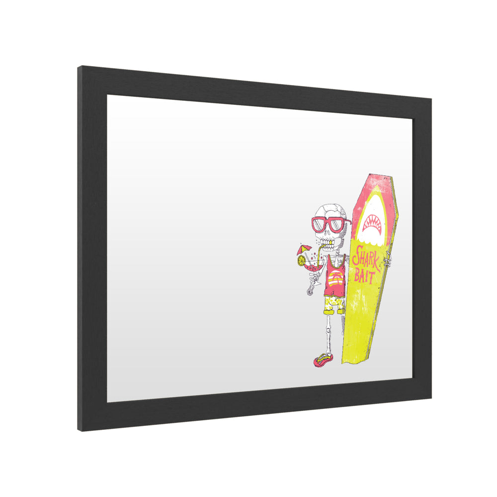 Dry Erase 16 x 20 Marker Board  with Printed Artwork - Michael Buxton Shark Bait White Board - Ready to Hang Image 2