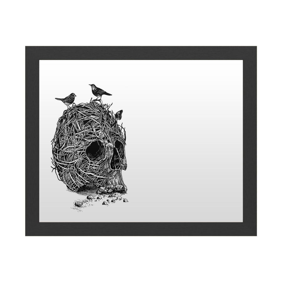 Dry Erase 16 x 20 Marker Board  with Printed Artwork - Rachel Caldwel Skull Nest Binds White Board - Ready to Hang Image 1