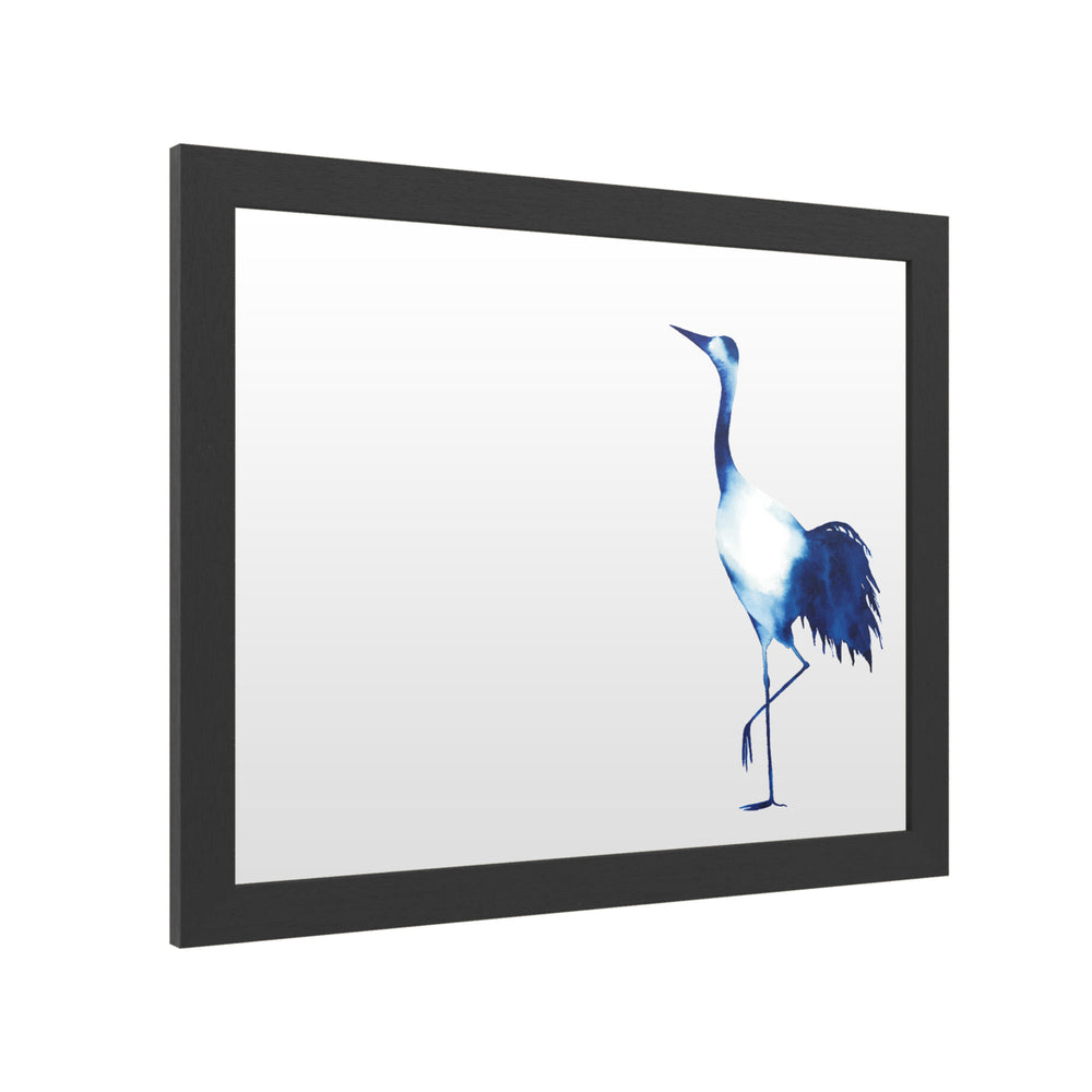 Dry Erase 16 x 20 Marker Board with Printed Artwork - Grace Popp Ink Drop Crane I White Board - Ready to Hang Image 2