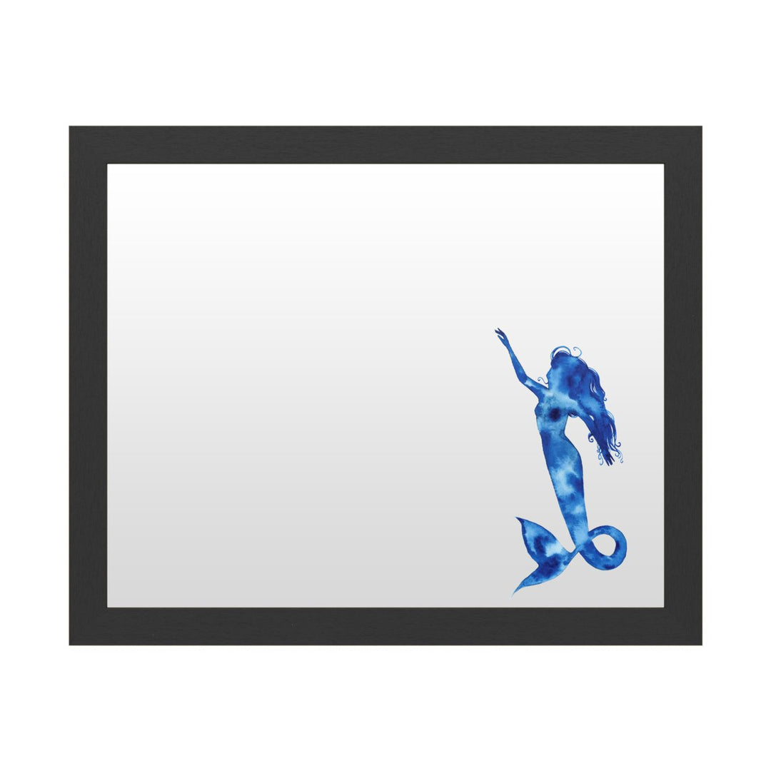 Dry Erase 16 x 20 Marker Board with Printed Artwork - Grace Popp Blue Sirena I White Board - Ready to Hang Image 1