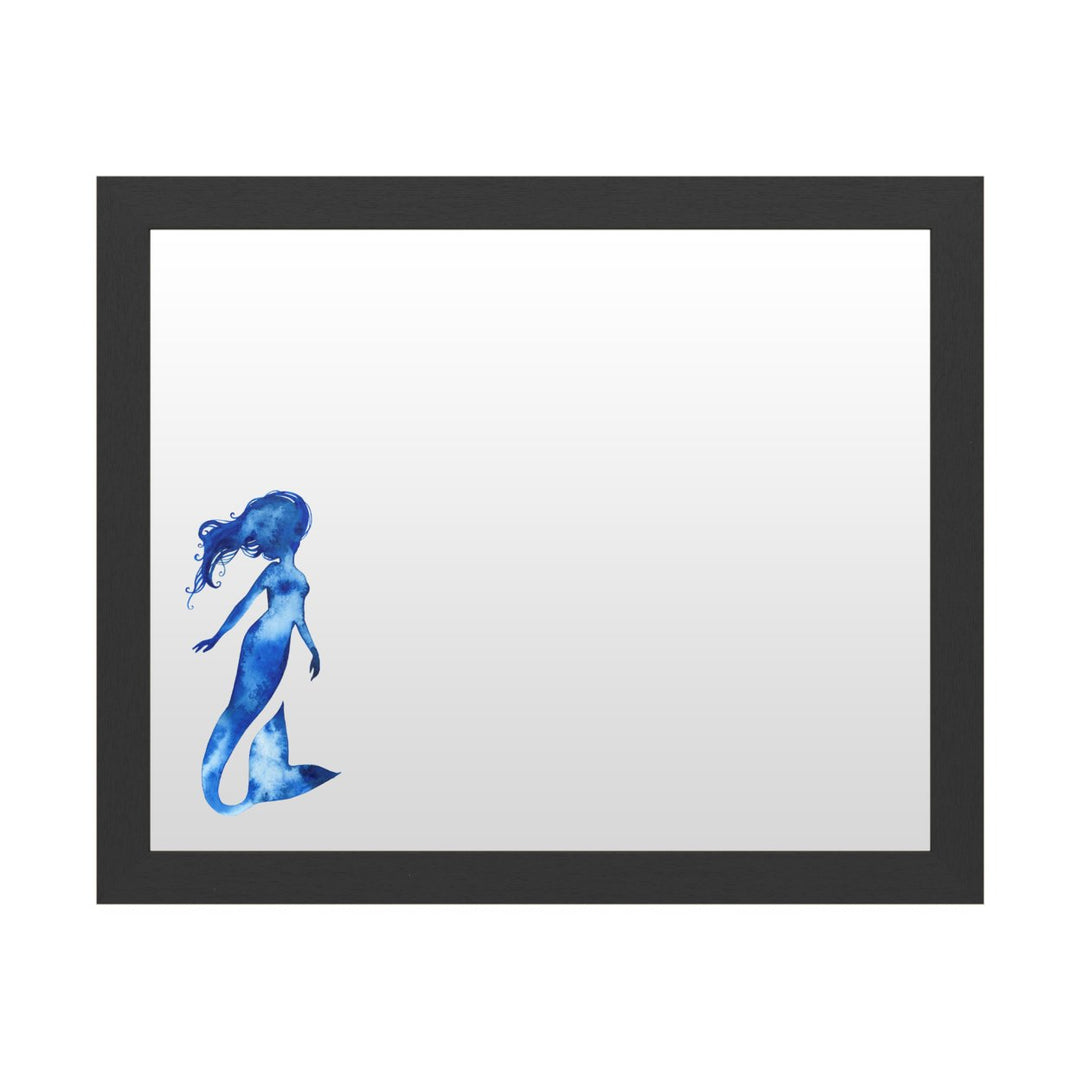 Dry Erase 16 x 20 Marker Board with Printed Artwork - Grace Popp Blue Sirena Ii White Board - Ready to Hang Image 1