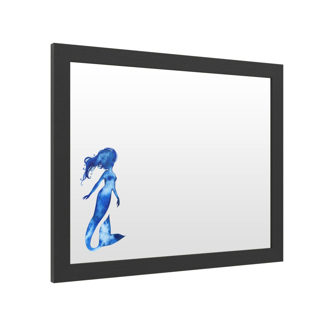 Dry Erase 16 x 20 Marker Board with Printed Artwork - Grace Popp Blue Sirena Ii White Board - Ready to Hang Image 2