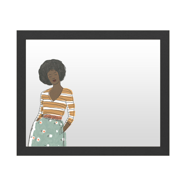 Dry Erase 16 x 20 Marker Board with Printed Artwork - June Erica Vess Fashion Vignette II White Board - Ready to Hang Image 1