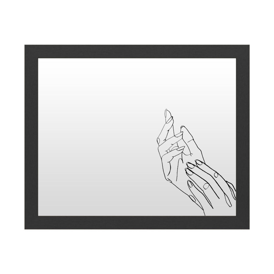 Dry Erase 16 x 20 Marker Board  with Printed Artwork - Grace Popp Helping Hands I White Board - Ready to Hang Image 1