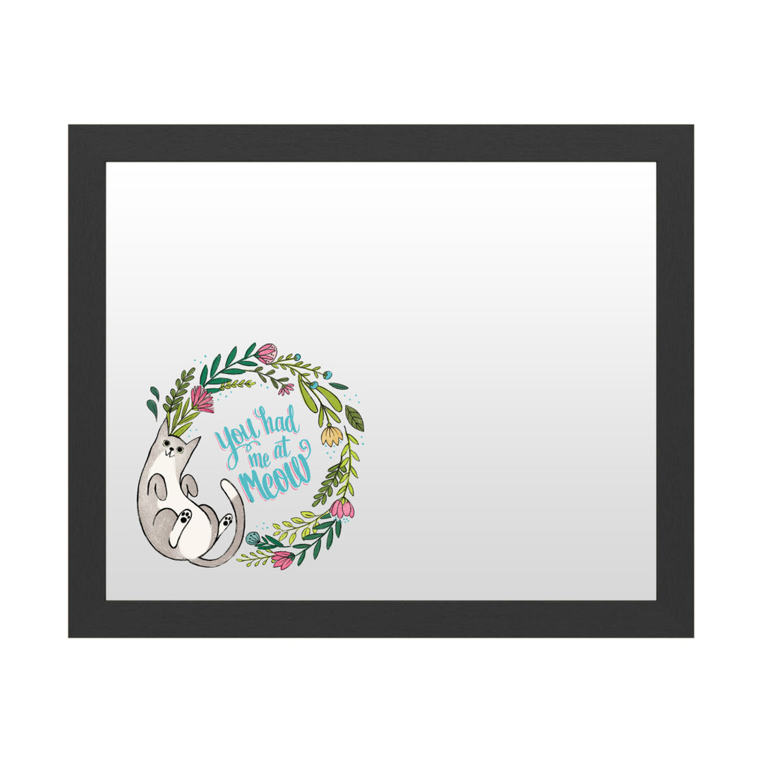 Dry Erase 16 x 20 Marker Board with Printed Artwork - Janelle Penner Purrfect Garden Vii White Board - Ready to Hang Image 1