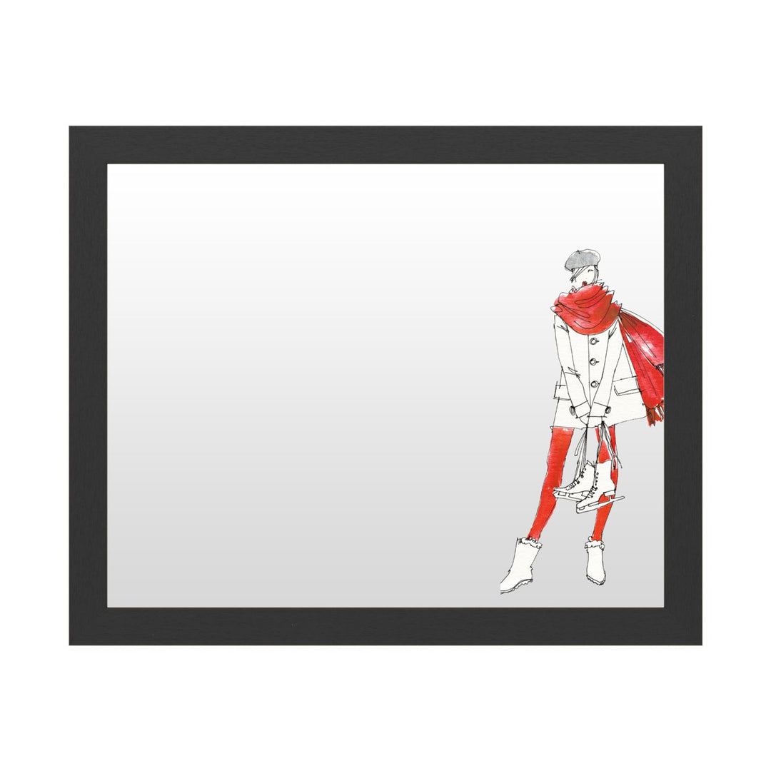 Dry Erase 16 x 20 Marker Board with Printed Artwork - Anne Tavoletti Winter Fashion IV White Board - Ready to Hang Image 1