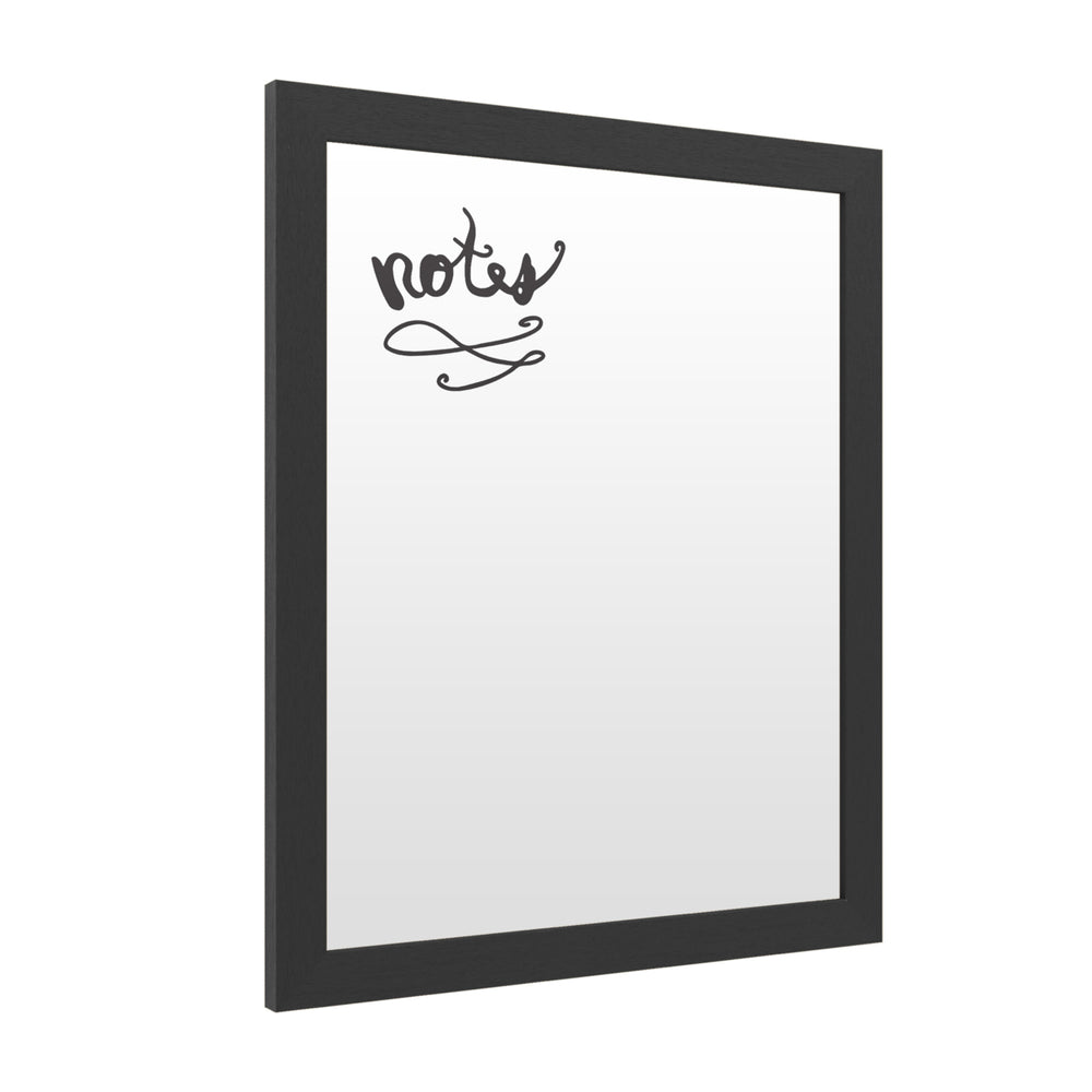 Dry Erase 16 x 20 Marker Board  with Printed Artwork - Notes Script White Board - Ready to Hang Image 2