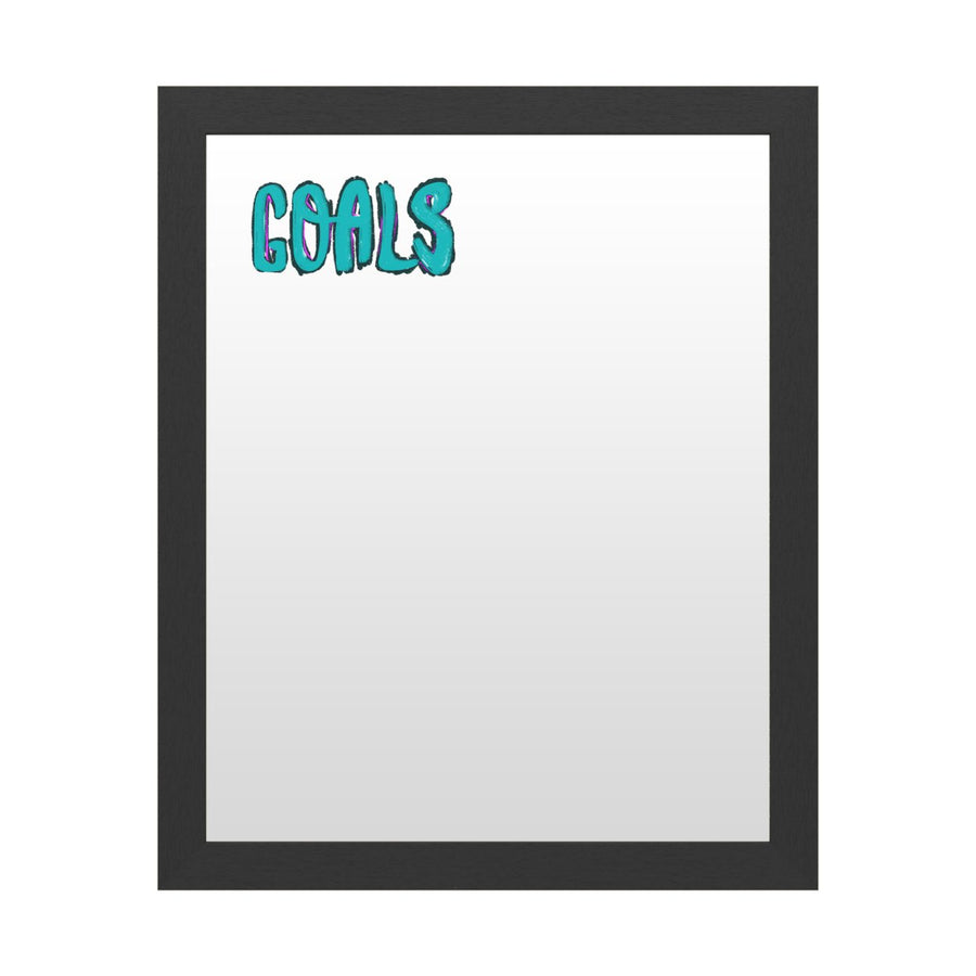 Dry Erase 16 x 20 Marker Board with Printed Artwork - Goals Script White Board - Ready to Hang Image 1