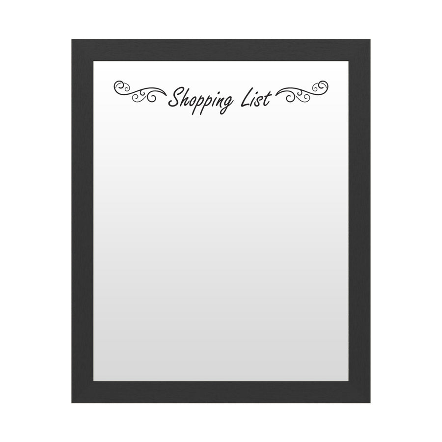 Dry Erase 16 x 20 Marker Board  with Printed Artwork - Shopping List White Board - Ready to Hang Image 1