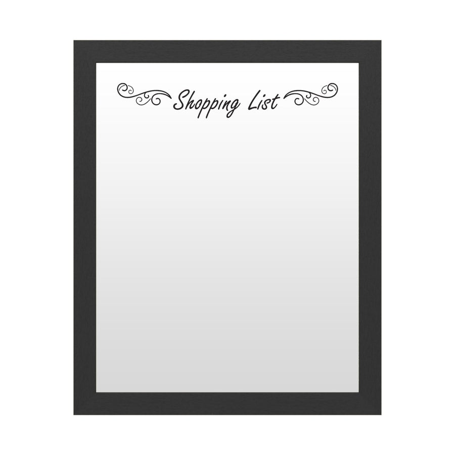 Dry Erase 16 x 20 Marker Board with Printed Artwork - Shopping List White Board - Ready to Hang Image 1