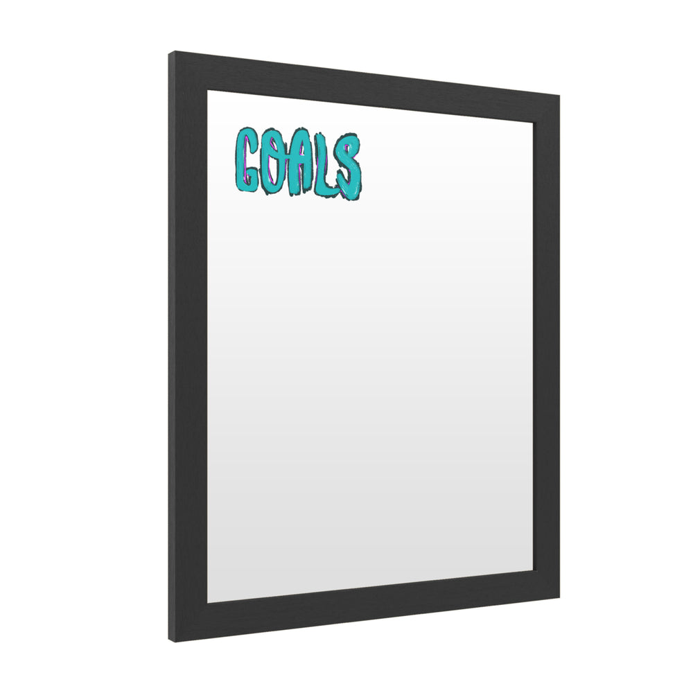 Dry Erase 16 x 20 Marker Board  with Printed Artwork - Goals Script White Board - Ready to Hang Image 2