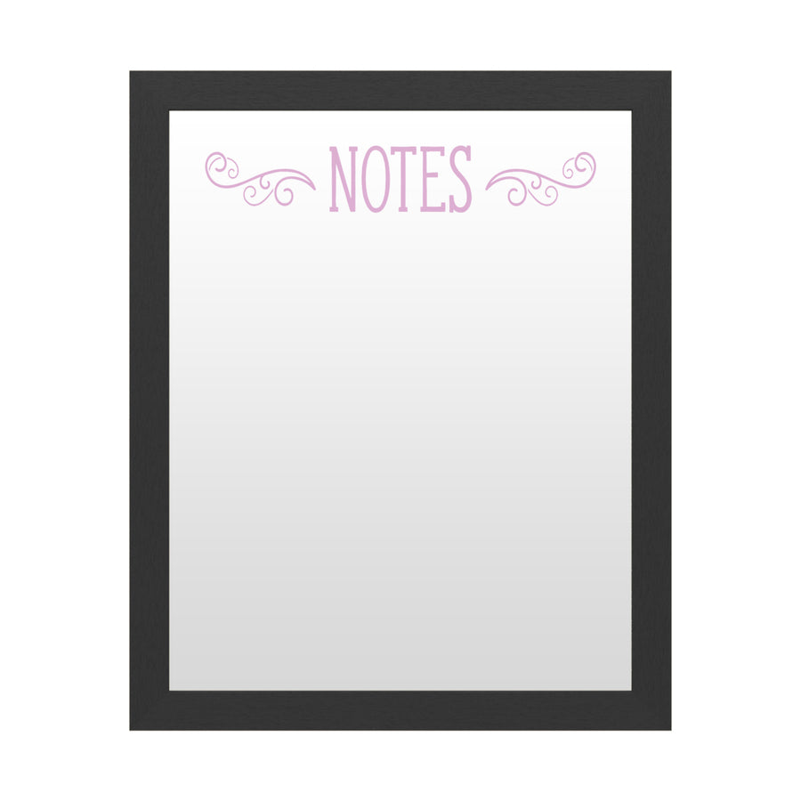 Dry Erase 16 x 20 Marker Board  with Printed Artwork - Notes Serrif 2 White Board - Ready to Hang Image 1