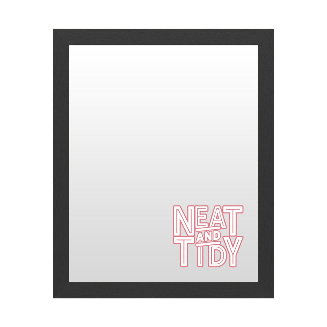 Dry Erase 16 x 20 Marker Board with Printed Artwork - Neat And Tidy Red White Board - Ready to Hang Image 1