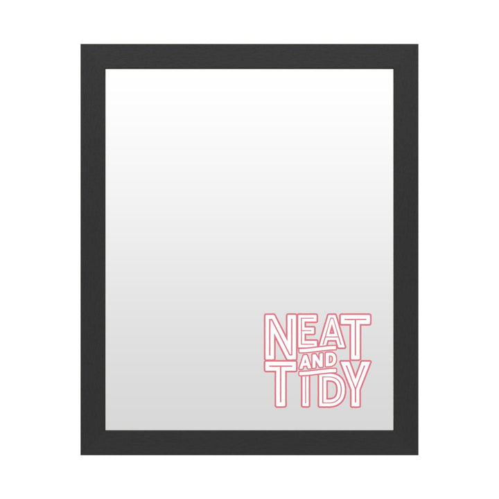 Dry Erase 16 x 20 Marker Board with Printed Artwork - Neat And Tidy Red White Board - Ready to Hang Image 1