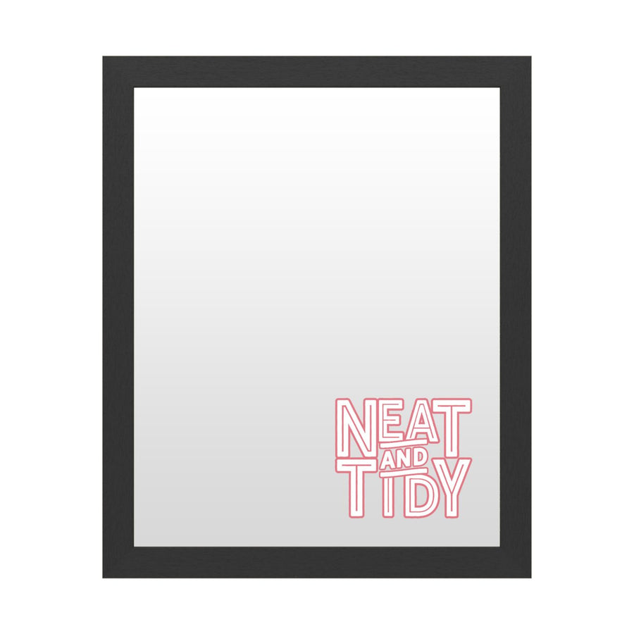 Dry Erase 16 x 20 Marker Board  with Printed Artwork - Neat And Tidy Red White Board - Ready to Hang Image 1
