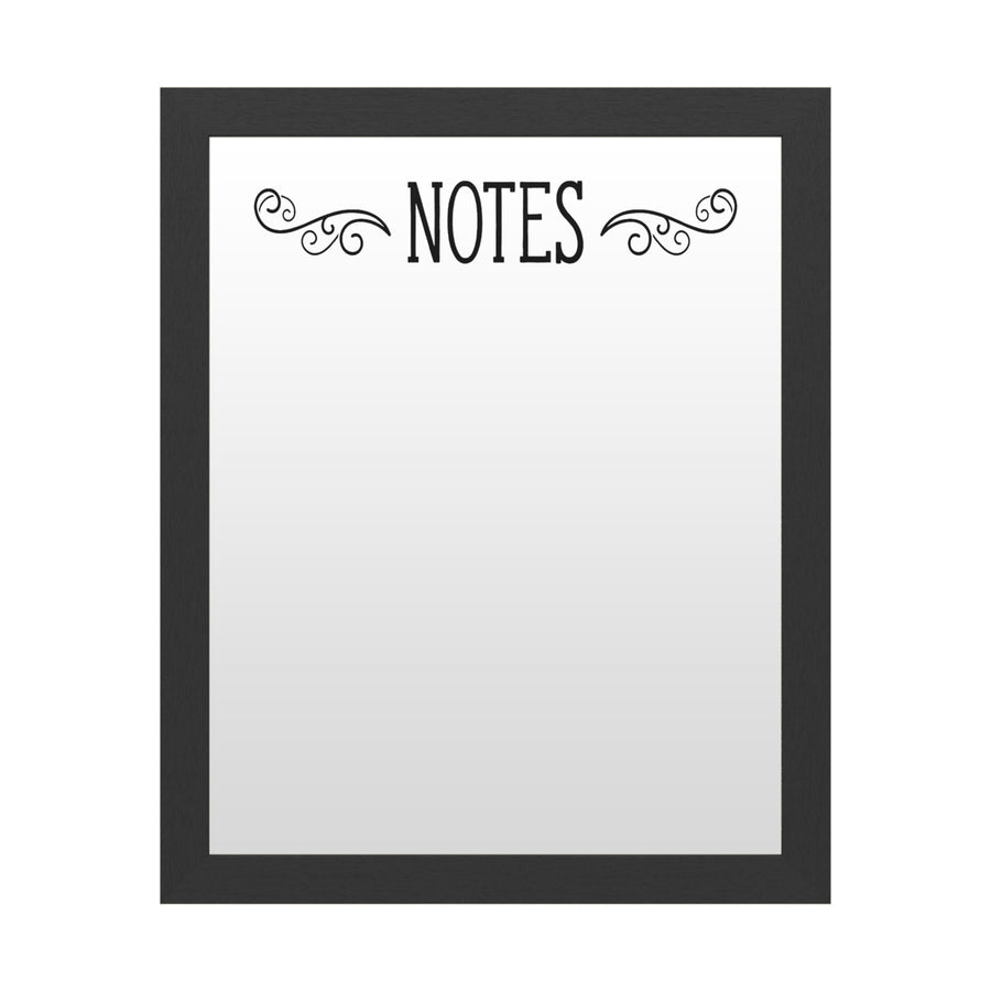 Dry Erase 16 x 20 Marker Board  with Printed Artwork - Notes Serrif White Board - Ready to Hang Image 1