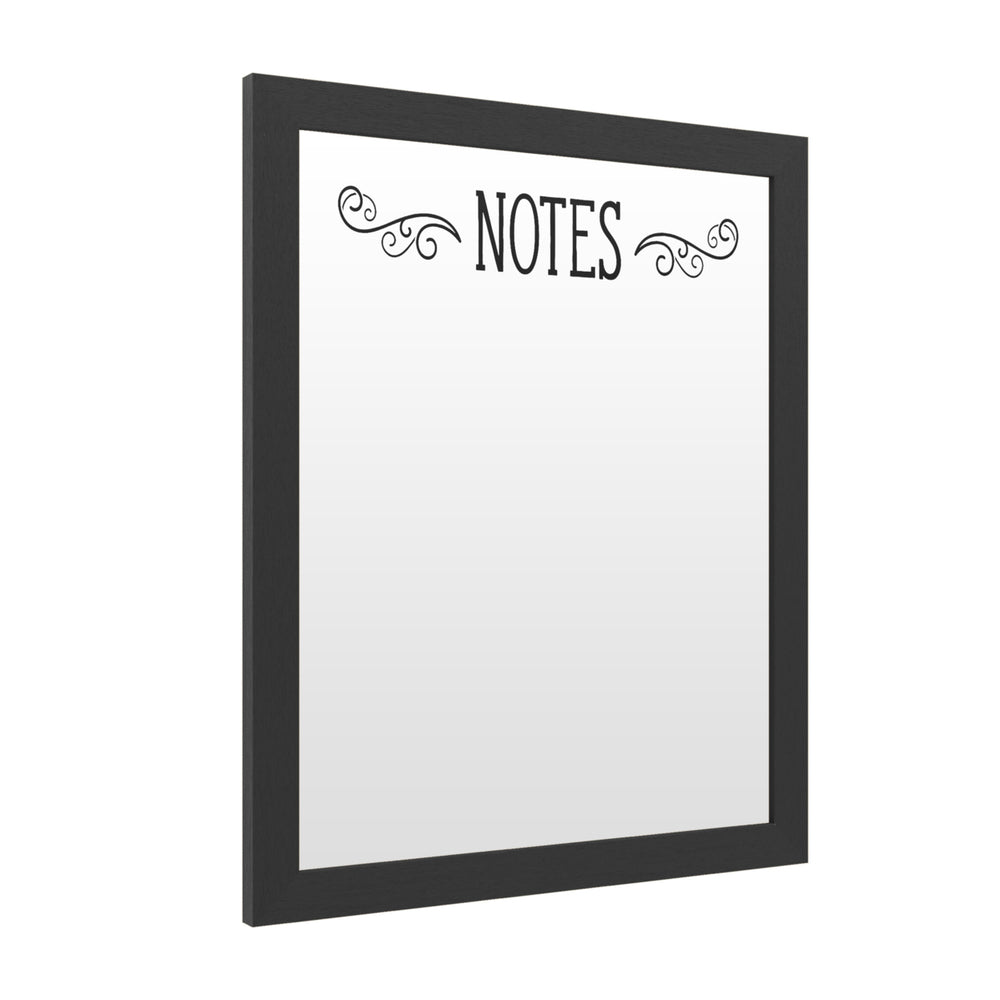 Dry Erase 16 x 20 Marker Board  with Printed Artwork - Notes Serrif White Board - Ready to Hang Image 2