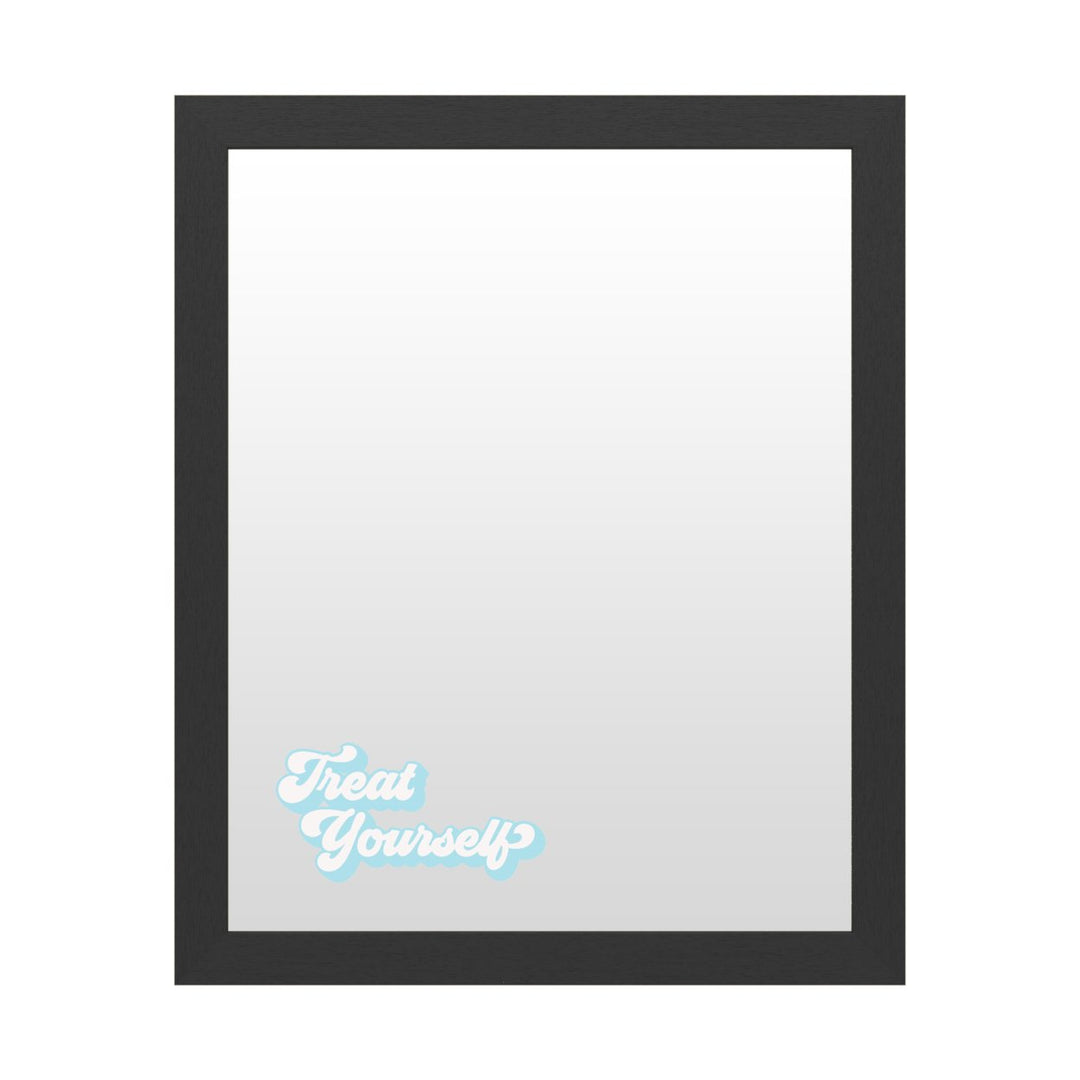 Dry Erase 16 x 20 Marker Board with Printed Artwork - Treat Yourself Light Blue White Board - Ready to Hang Image 1