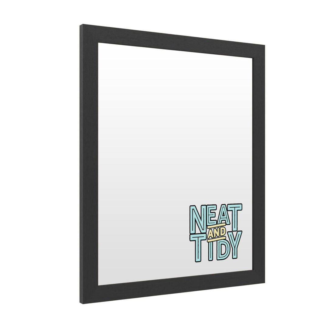 Dry Erase 16 x 20 Marker Board with Printed Artwork - Neat And Tidy Blue White Board - Ready to Hang Image 2