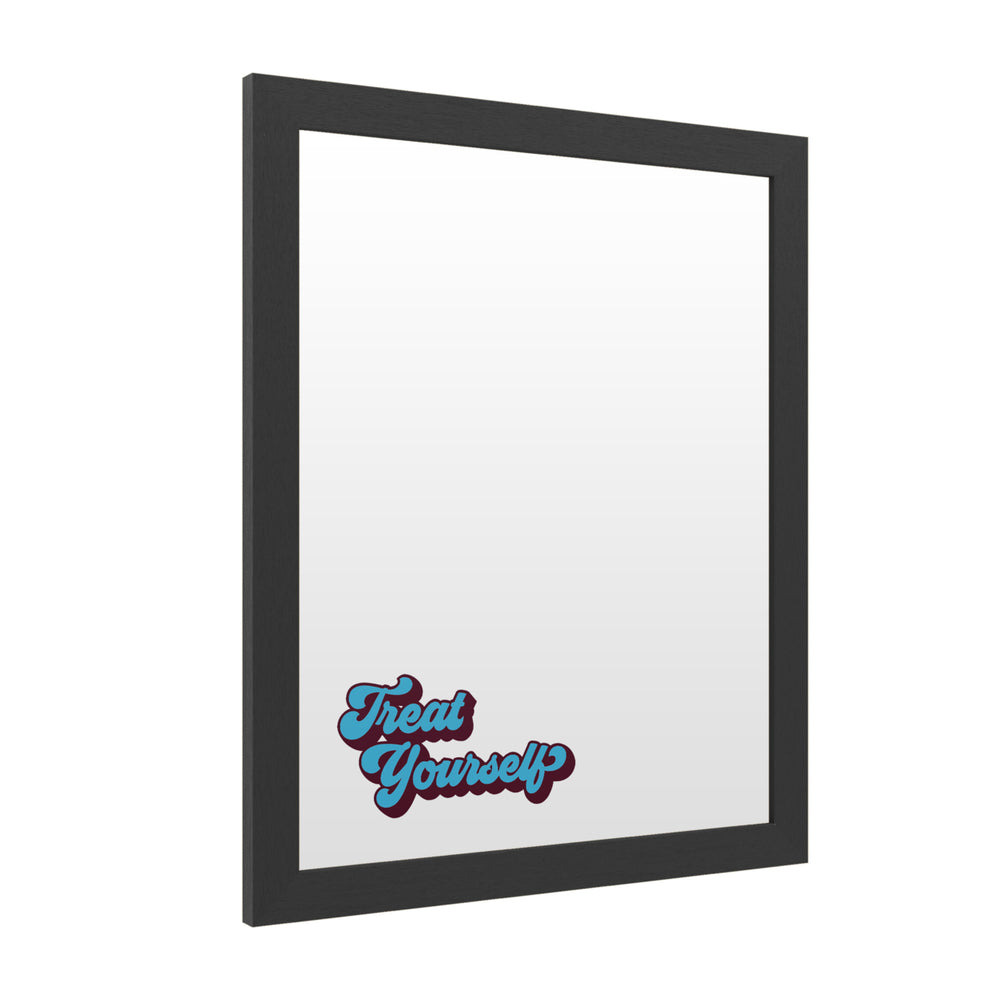 Dry Erase 16 x 20 Marker Board  with Printed Artwork - Treat Yourself Dark Blue White Board - Ready to Hang Image 2