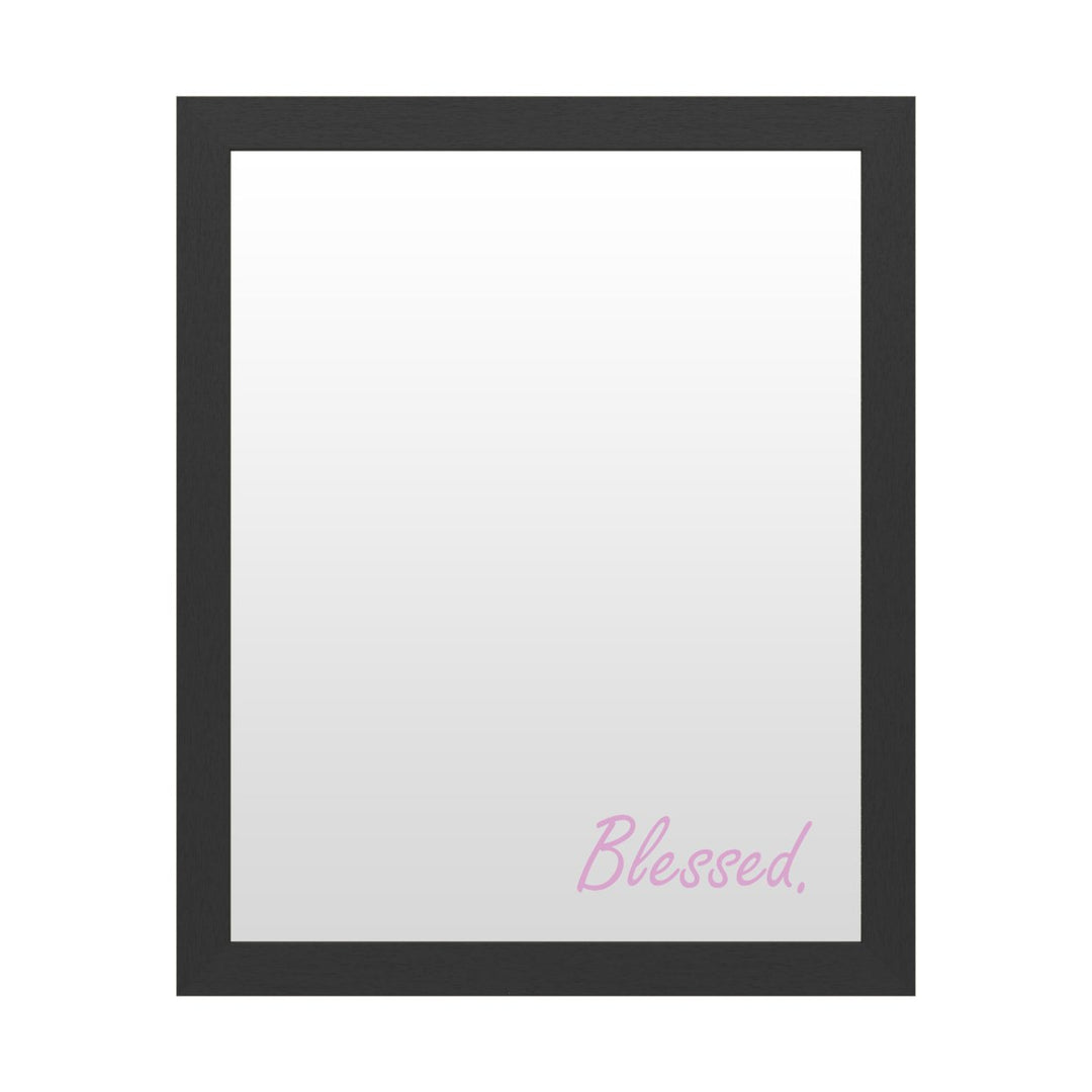 Dry Erase 16 x 20 Marker Board with Printed Artwork - Blessed Script Pink White Board - Ready to Hang Image 1